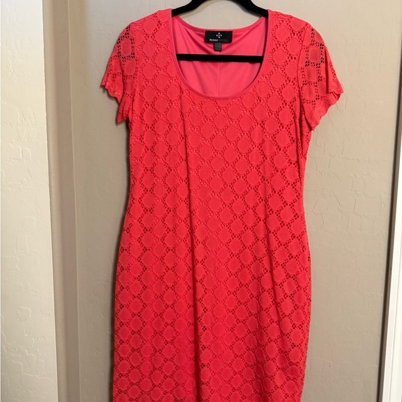 Ronni Nicole Vibrant Coral Dress - Picture 1 of 3